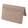 Card Case Genuine Leather Thin Brand Business Card Commuter Holder Credit Card Genuine Cow Leather Shrink Leather Present Outing Gift Greige