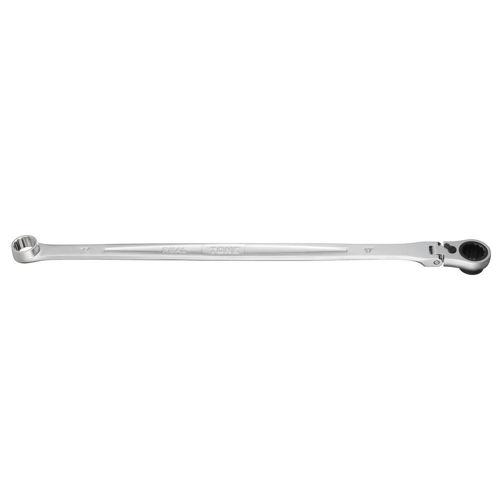 TONE Super Long Oscillating Ratchet Box Wrench Width Across Flats 17mm RMA-17L