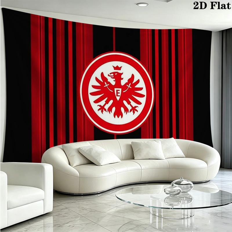 Eintracht Frankfurt logo Wall Tapestry Aesthetic Wall Hanging Printed Fabric Blanket Decorative Tapestries for Bedroom Living Room Home Decor