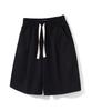 COSTUME O’CLOCK [Coolpass] Elastic Waist Wide One-Pleat Sweat Half Pants 3 Colors