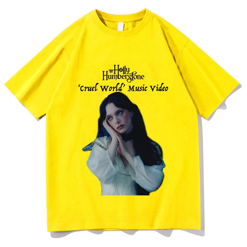 Holly Humberstone Cruel World TShirt Merch for Unisex and Women Tour 2026 TShirt Fan Merch Boys Girls Tour Dates Short Sleeve Tees