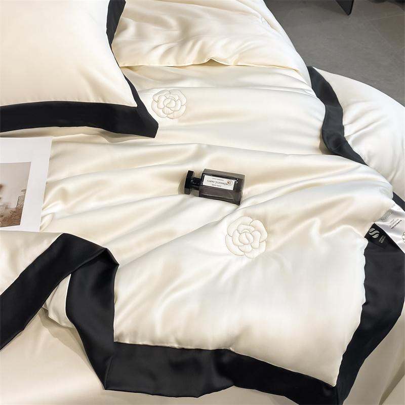 100% мытое шелковое одеяло для лета, гладкое покрывало с вышивкой и ледяным охлаждением, шелковистое одеяло для кроватей, роскошное летнее одеяло для кровати