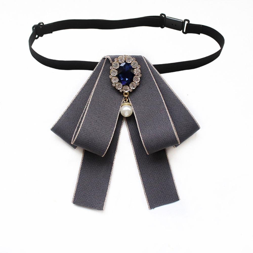 Adjustable Collar Flower Polyester College Ribbon Bowtie New Necktie Women