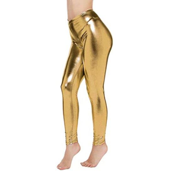 Женские брюки из глянцевой искусственной кожи, узкие эластичные брюки с высокой талией, однотонные, гладкие, мягкие, дышащие, с контролем живота, до щиколотки, для клубных вечеринок, женские длинные брюки