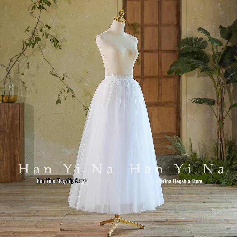 Белый 1-метровый кринолиновый тюлевый подъюбник: Слегка пышный удлинитель для вечерних и длинных юбок