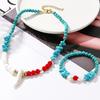 Ожерелье для женщин Богемный дизайн Бирюзовый Этнический стиль Ювелирные изделия Браслет Преувеличенный Винтажный Бирюзовый Богемные украшения