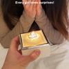 Автоматическая открывающаяся коробка-кольцо с мишкой, подсвечники, вращающийся дизайн, маленькая мишка, коробка для кольца на торт, механизм-сюрприз