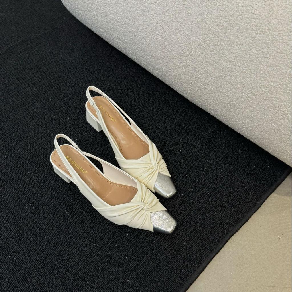 Французские босоножки премиум-класса Bag Head Туфли Fairy Shoes Кожаные вечерние туфли на высоком каблуке