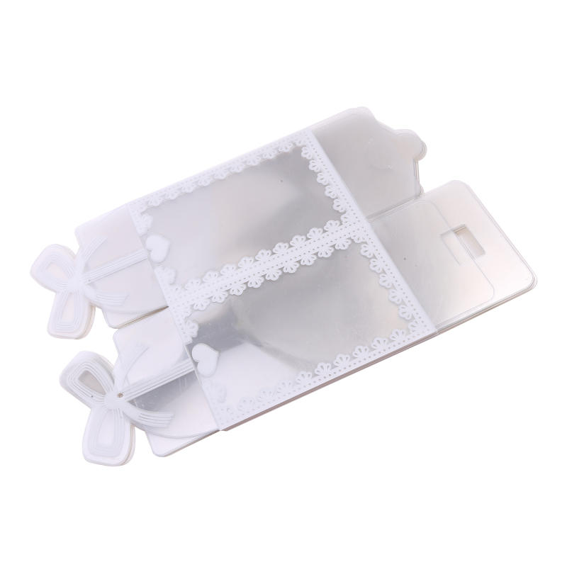 20 шт. складная прозрачная упаковочная коробка из ПВХ для свадебной вечеринки, контейнер для сладких конфет, прямоугольные коробки