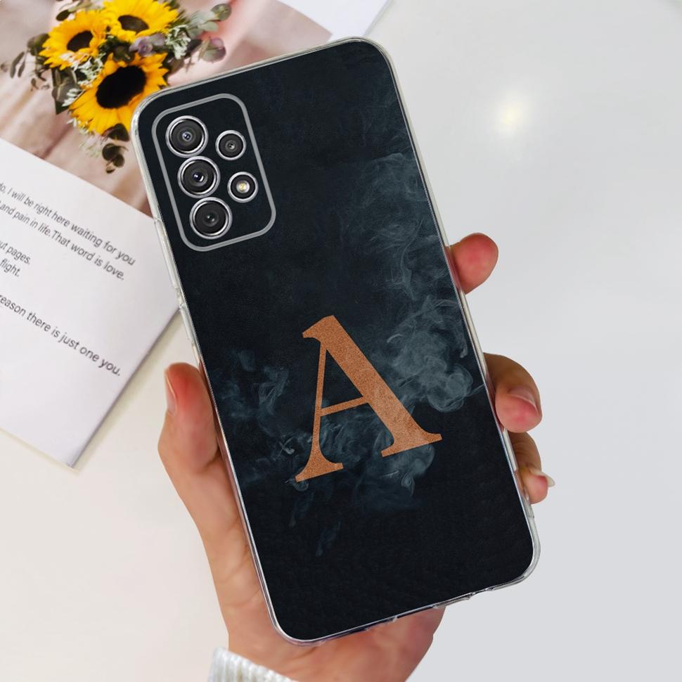 Чехол для Samsung Galaxy A52 Милый Чехол с Буквами для Пары Ударопрочный Чехол для Телефона для Samsung A52 A52s GalaxyA52s Задняя Крышка 6.5" Корпус