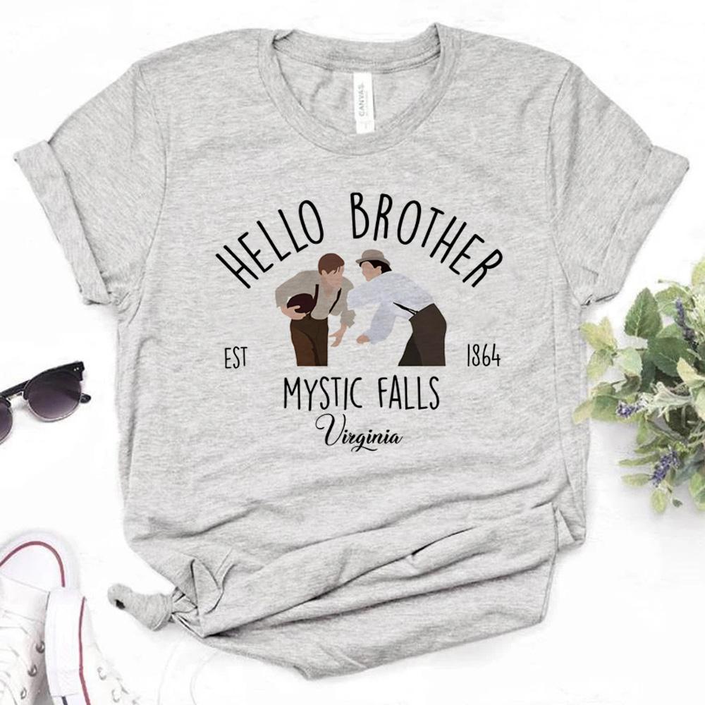 The Vampire Diaries Top Women Streetwear Japanese Summer T-shirts Female Funny Graphic Clothing