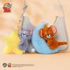 New Cute Tom and Jerry Cartoon Plush Keychain Soft Stuffed Toy Backpack Pendant Car Keys Funny Cute Squeak Keychain Accessories