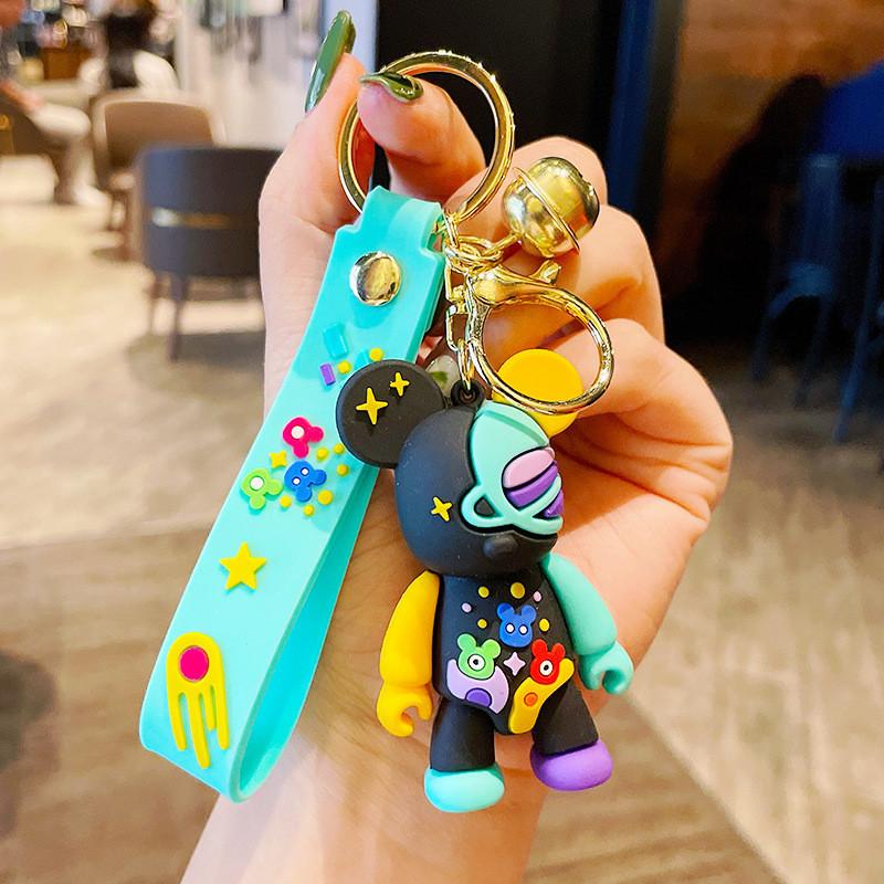 Очаровательный Креативный Красочный Брелок-Медведь-Граффити Идеально Подходит для Пар и Подарков