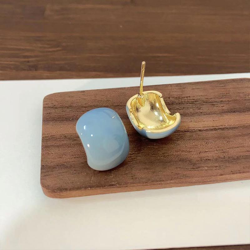 Красный капающий маслом кафф для уха без прокола: Милые, яркие серьги C-образной формы для женщин