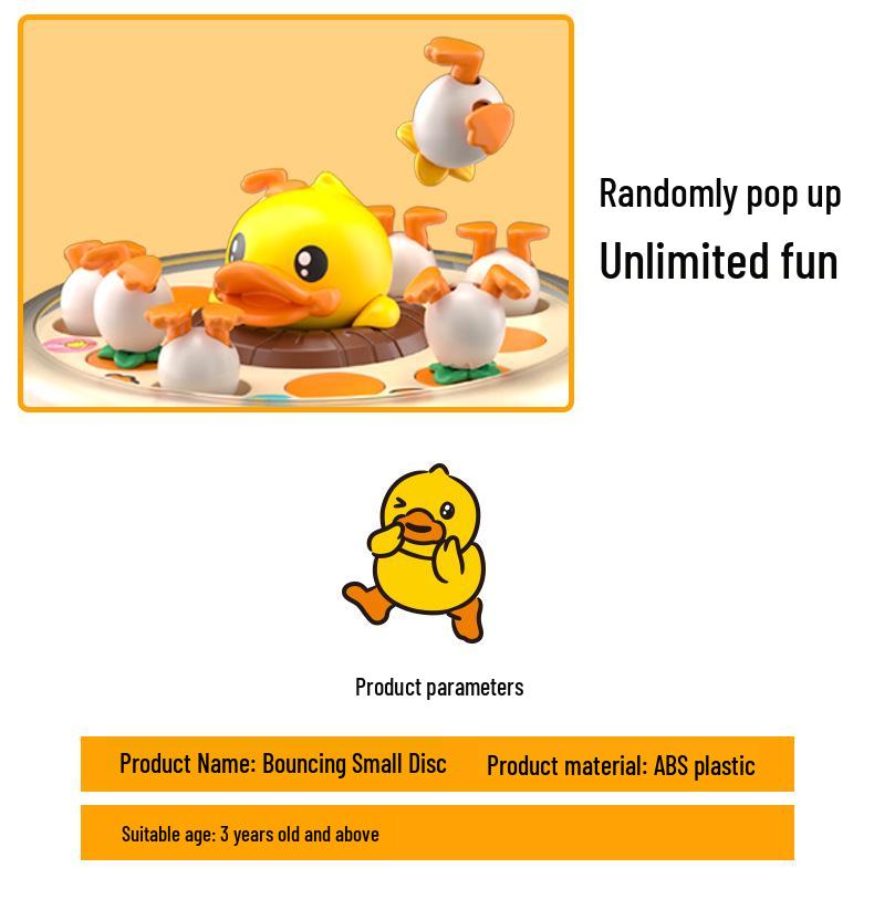 B.Duck Little Yellow Duck Parent-Child Educational Bouncing Fishing Toy Gift