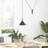 VidaXL Height-Adjustable Pendant Lamp E27 Glossy Black Ø22 Cm Metal, Hanging Lighting, Kitchen Pendant Lighting, 4103443