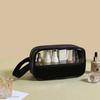 with Handle Travel Cosmetic Bag Transparent Women Wash Pack Portable Toiletry Pouch  Makeup