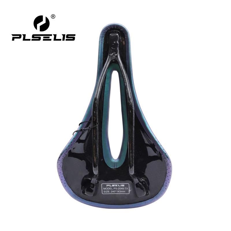 Ultra-Light Carbon Fiber Bicycle Saddle With Short Nose Hollow Rail Wide Seat Mountain Road Cycling