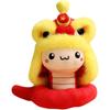 Мягкая игрушка змея на китайский Новый год, плюшевая игрушка змея, коллекционная статуэтка для детей, плюшевая игрушка змея, кукла-змея, игрушка для офиса, общежития, 40 см, красная