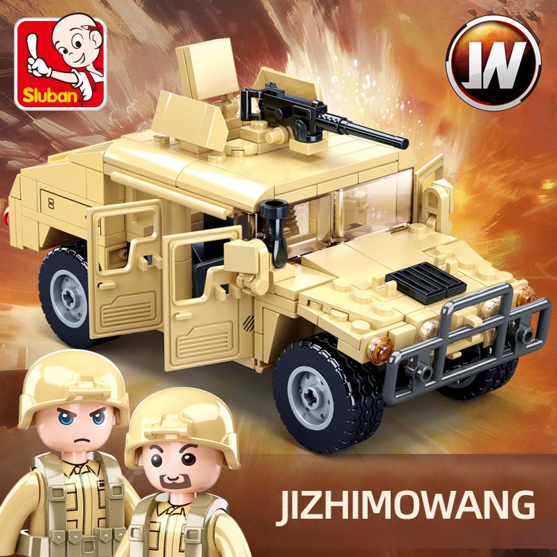 265 деталей WW2 Военный SWAT Штурмовой автомобиль H2 Строительные блоки Армейский Солдат Бронированный Автомобиль Модель DIY Игрушки Для Детей Мальчиков