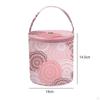 Yarn Bag for Crocheting Knitting Floral Printed Zipper Closure Storage Organizer