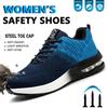 Lightweight Safety Shoes Women Men Air Cushion Work Sneakers Anti-Smash Steel Toe Shoes Indestructible Work Shoes Women Work Safety Boots Size35-46