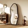 Light Luxury Full-Length Floor Mirror for Bedroom, Living Room, or Dressing Room - Wall-Mountable for Home or Clothing Store Use