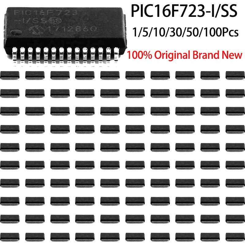 1/5/10/30/50/100Pcs PIC16F723-I/SS SSOP28 Surface Mount Microcontroller Original Semiconductor Micro Control Unit Chip