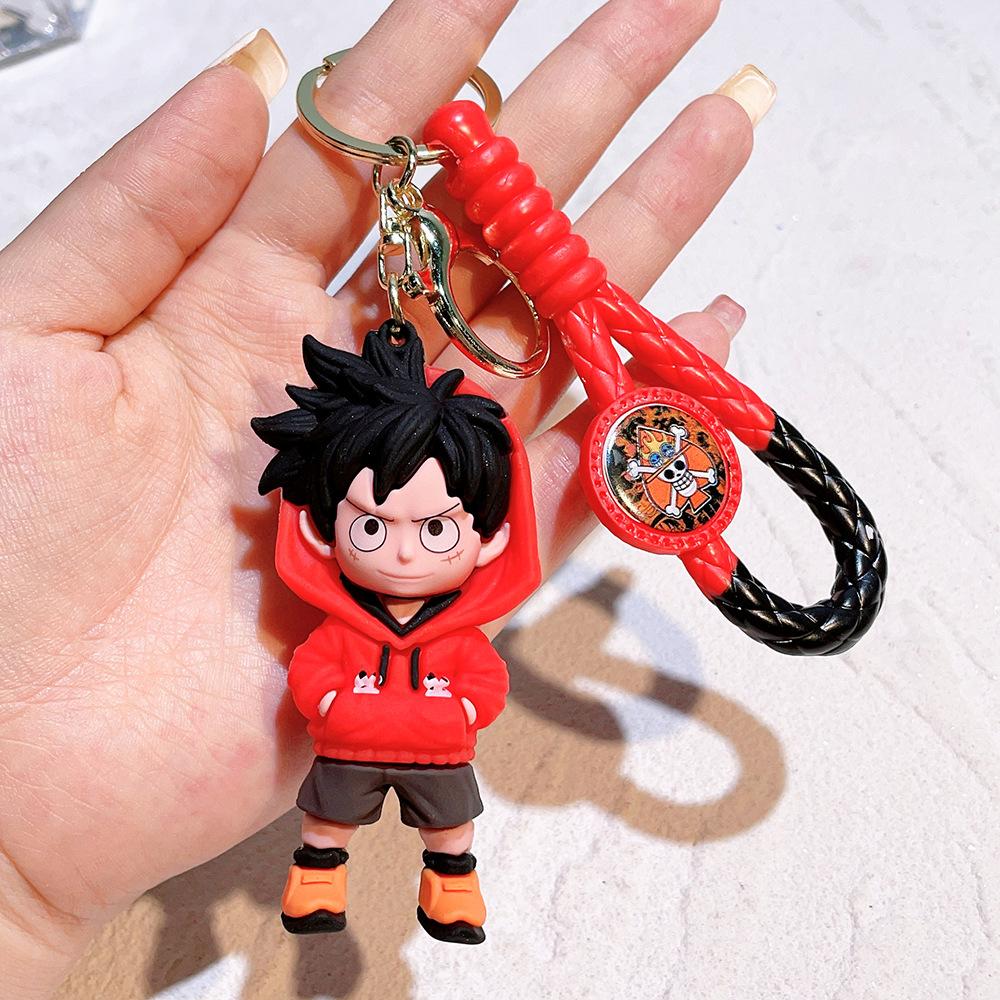 50Styles ONE PIECE Themed Keychain Cute Luffy, Roronoa Zoro, Silicone Toy Doll Key Chain Backpack Decor Small Gifts for Friend
