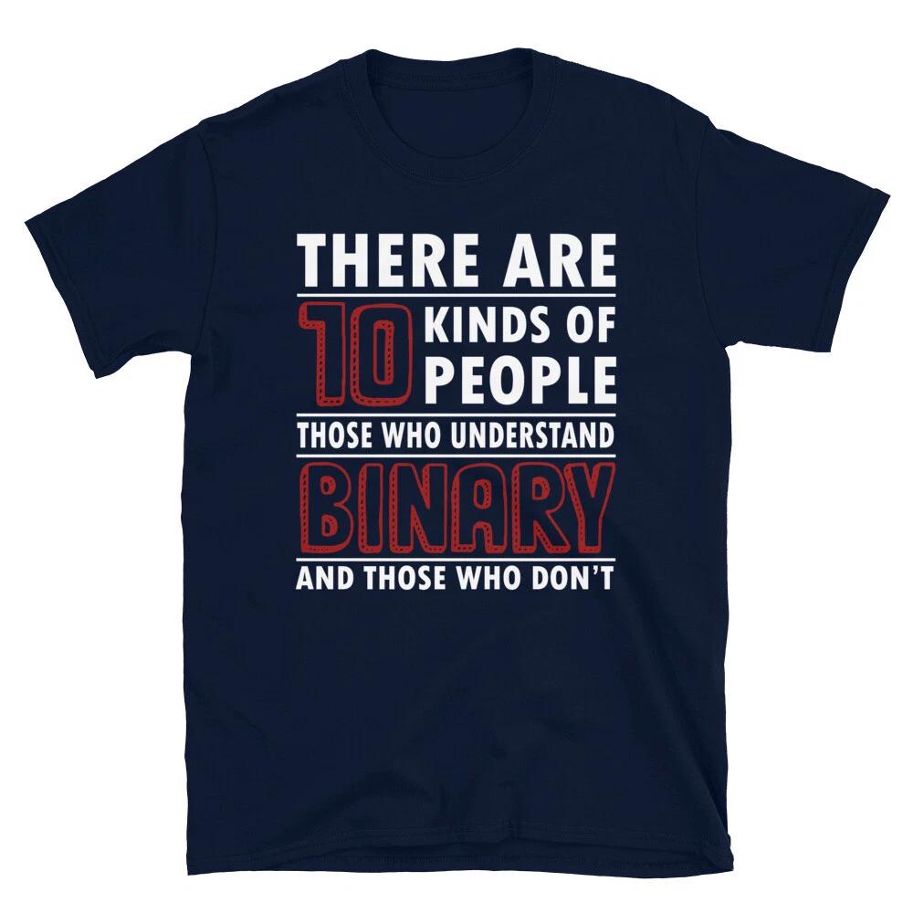 10 Kinds Of People Binary Programmer Programming Coding Geek T-Shirt