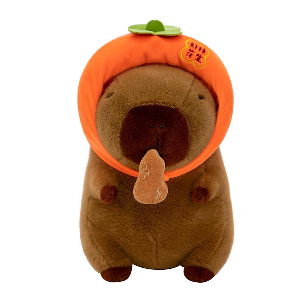 Wearing Headband Capybara Plush Toy Doll Peanut Stuffed Capybara Doll  Children's Day