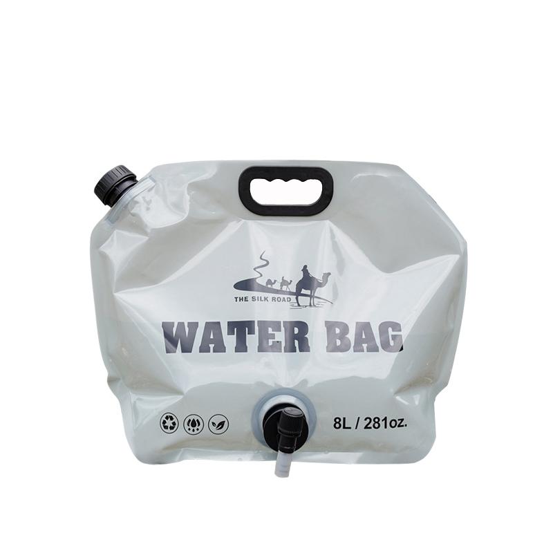 8L Camping Water Bag Portable Folding Water Storage Jug with Faucet Large Capacity Reusable Water Carrier for Outdoor Hiking Picnics BBQ
