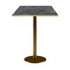 60 X 60 Cm Rome Bistro High Table In Glossy Black Marble