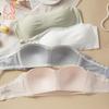 Strapless Bra for Women Front Buckle Push-Up Underwear No Wire Pull Up Non-Slip Bandeau Bra