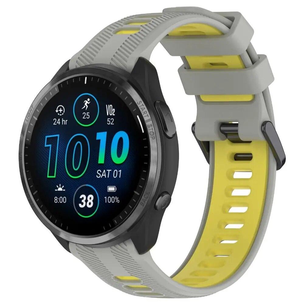 Прочный силиконовый ремешок для часов Garmin Forerunner 965, 955, 945, 935 - Спортивный, регулируемый и водостойкий