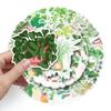 50 Green Plant Waterproof Stickers for Suitcases, Laptops, and More