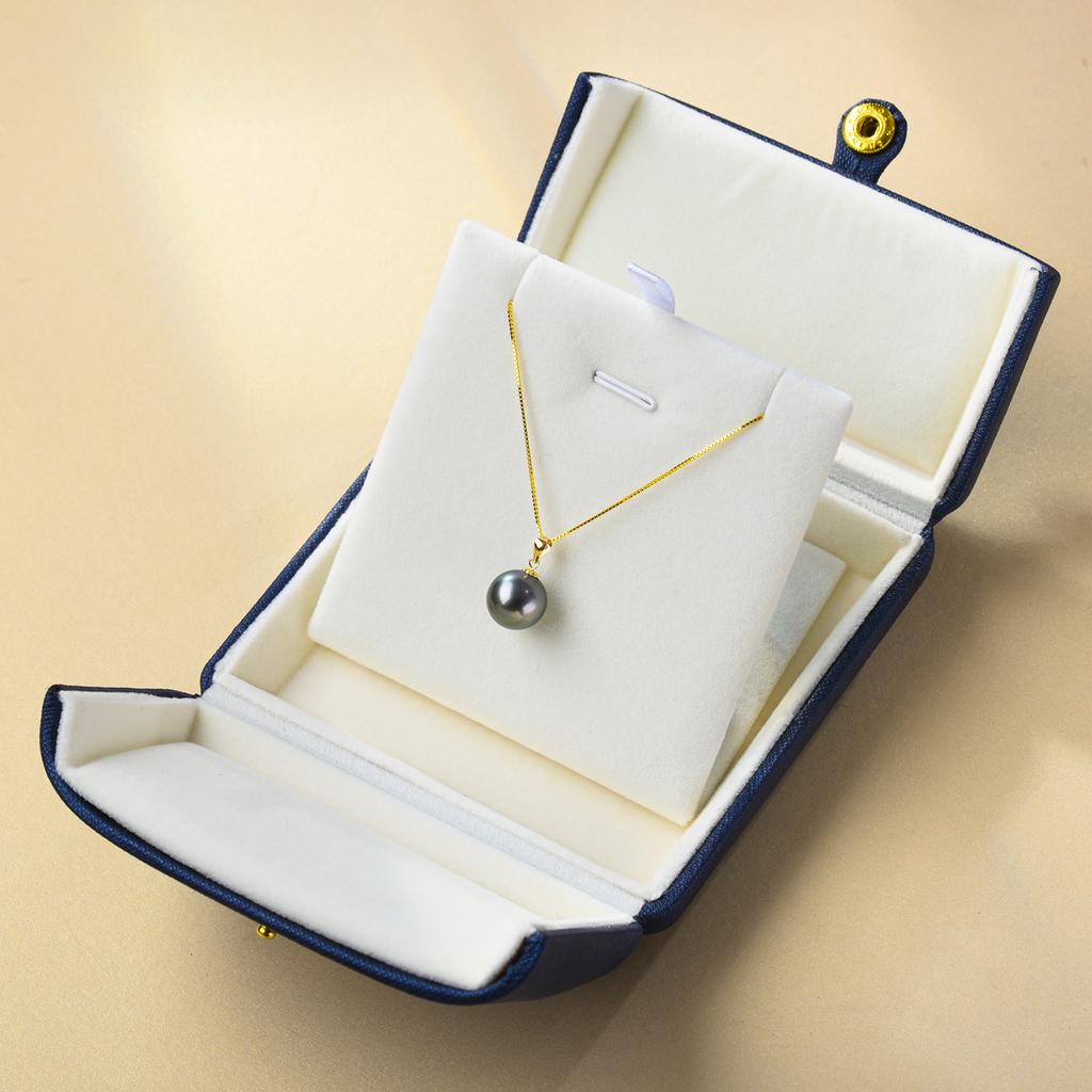 Ожерелье с подвеской из 18-каратного желтого золота класса Aaa, 10-11 мм, натуральный таитянский культивированный жемчуг Южного моря, с цепочкой из серебра 925 пробы