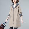Women's Outdoor Windproof Jacket Plus Size Long Hooded Jacket Plus Size Casual Zipper Jacket