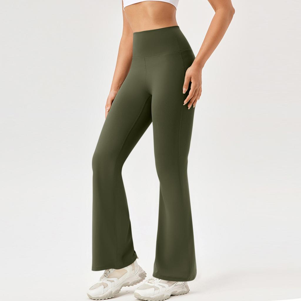 Женские штаны для бега, фитнеса, спорта, спортивные штаны, без карманов, микро-расклешенный жилет для йоги