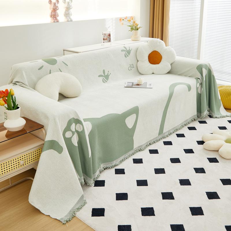 Chenille Sofa Towel Four Seasons Universal Living Room Sofa Cover Double-Sided Non-Slip Sofa Cover Towel
