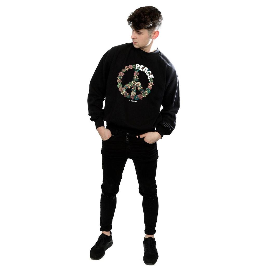 Woodstock Mens Floral Peace Sweatshirt