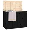 VidaXL Boîte à linge Noir 88,5x44x66 cm Bois massif de pin 823573