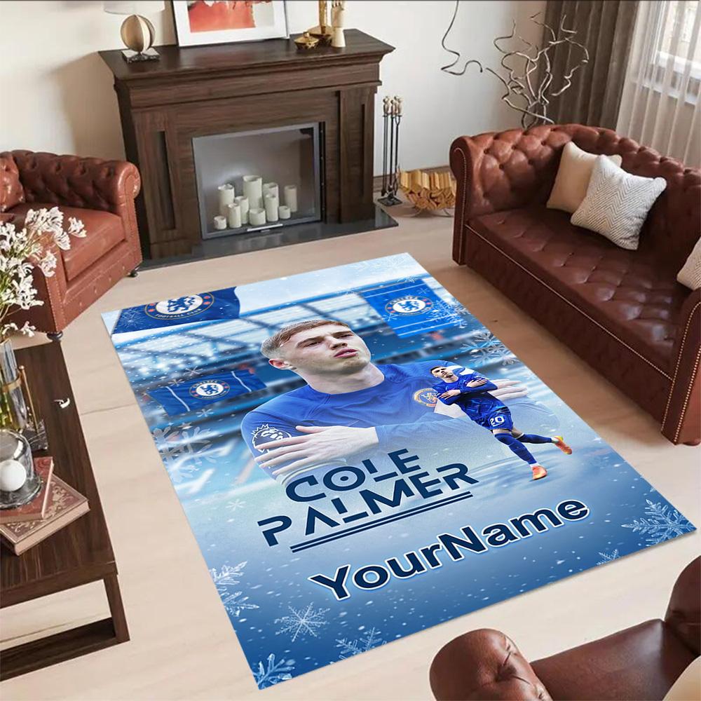 Chelsea Customized Name Floor Mat Perfect for Playrooms Bedrooms Balcony Foyer Anti-slip Rug Anime Office Decor Spiritual Gift