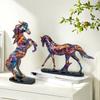 European-style Colorful Graffiti Water Transfer Horse To Success Resin Crafts Ornaments Living Room Entrance Wine Cabinet Decoration Supplies