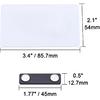 DIY Name Badges, Wisdompro 10 Set White Printable Blank PVC Badges (3.38 x 2.13 Inch) with Magnetic Name Tag for Jacket, Lapel,or Shirt - No Holes in