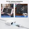 Lightning To Ethernet Adapter 2 In 1 Lightning To Rj45 Lan Network Adapter with Charging Port for Iphone Ipad Network Converter
