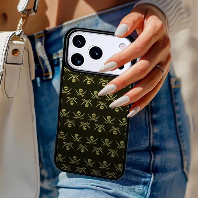Pirate Skull Phone Case For iPhone 17 Air 14 15 13 12 Max Cover For Apple 16e 11 Pro Max Plus Coque