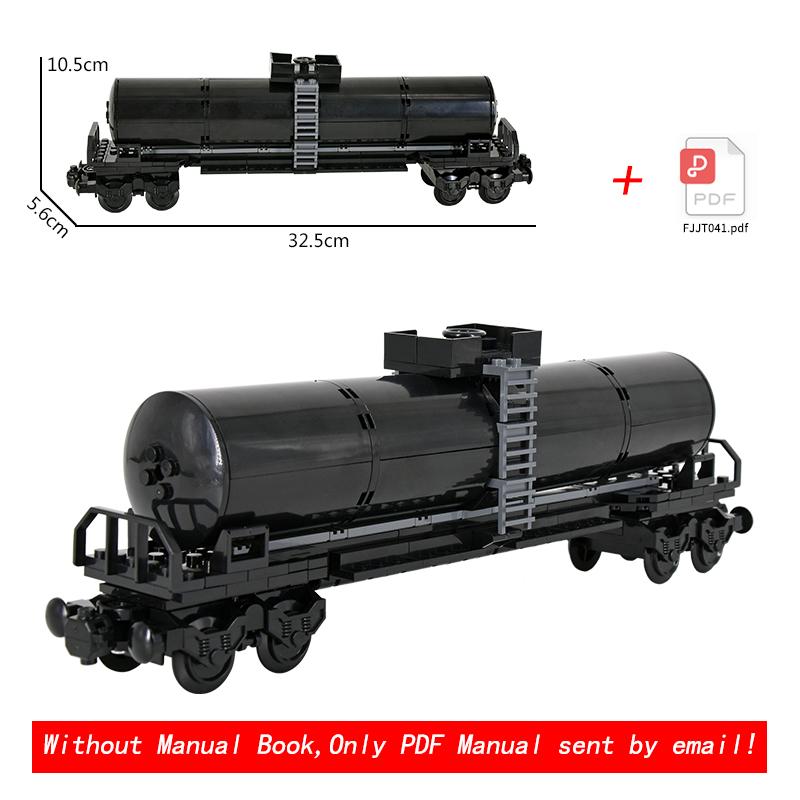 Creative Technica Ideas City Christmas Retro Sightseeing Carriage Tank Car Train Moc Railway Express Bricks Building Blocks Toys