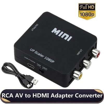 Мини-адаптер AV-HDMI, совместимый с RCA-HDMI конвертер HD 1080P 1920*1080 AV2HDMI, поддержка NTSC PAL, выход AV-HDMI