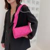 Зимняя нейлоновая сумка с ромбом, модная хлопковая однотонная сумка через плечо с клапаном на пуху